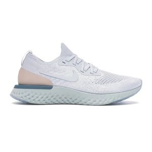 Nike Epic React Flyknit Womens Size 11- White Blue Pink